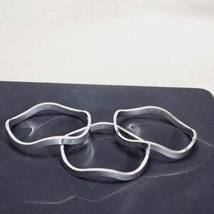 SOLID Sterling Silver Bracelets Set of 2